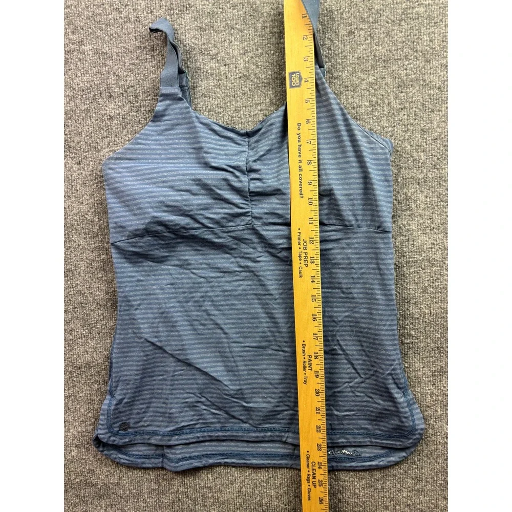 Outdoor Research Cami Tank Top Womens S Blue Striped Built-in Bra Activewear